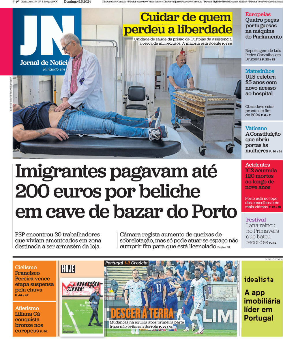 capa Jornal de Notícias