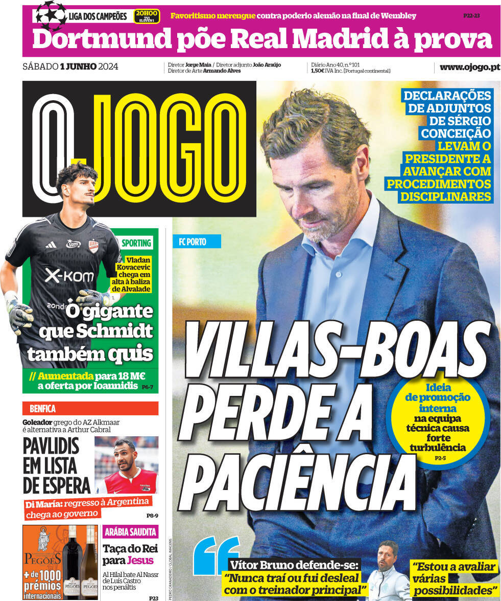 capa Jornal O Jogo