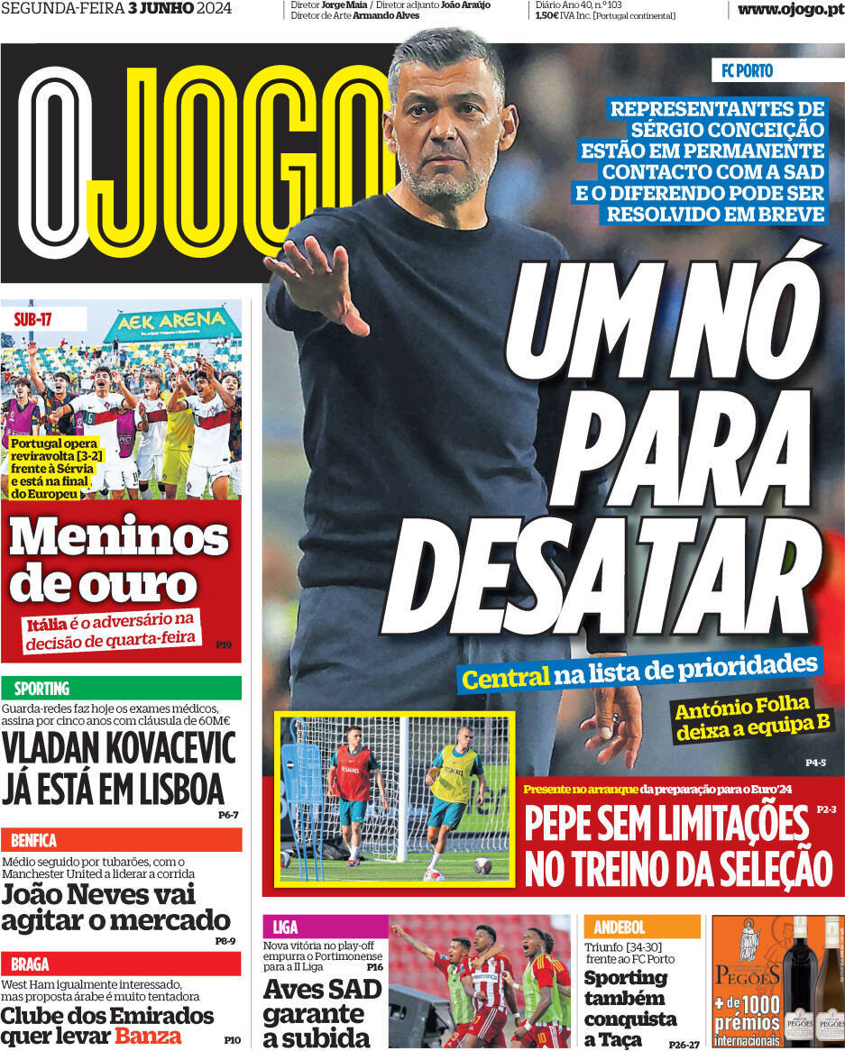 capa Jornal O Jogo