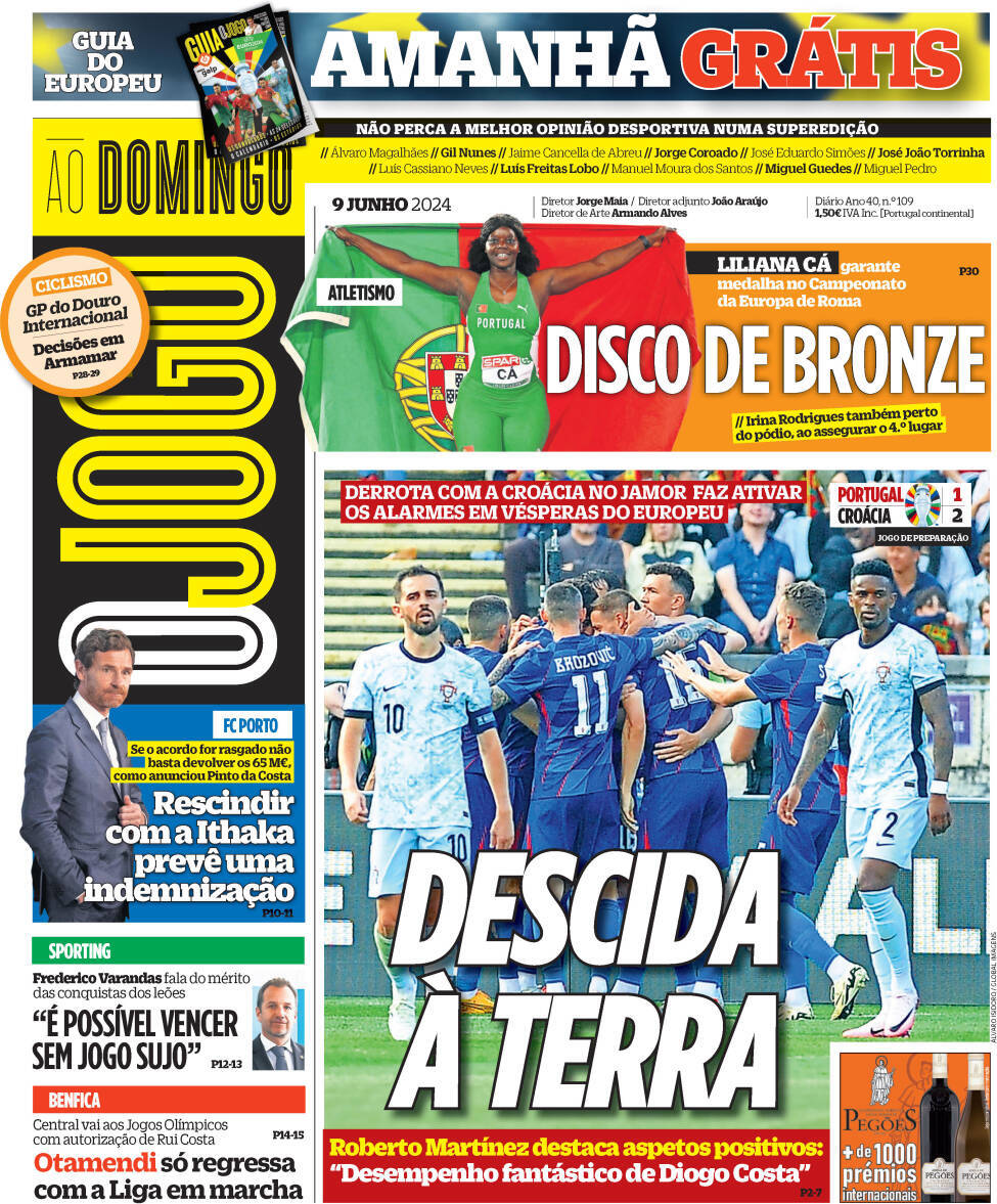 capa Jornal O Jogo