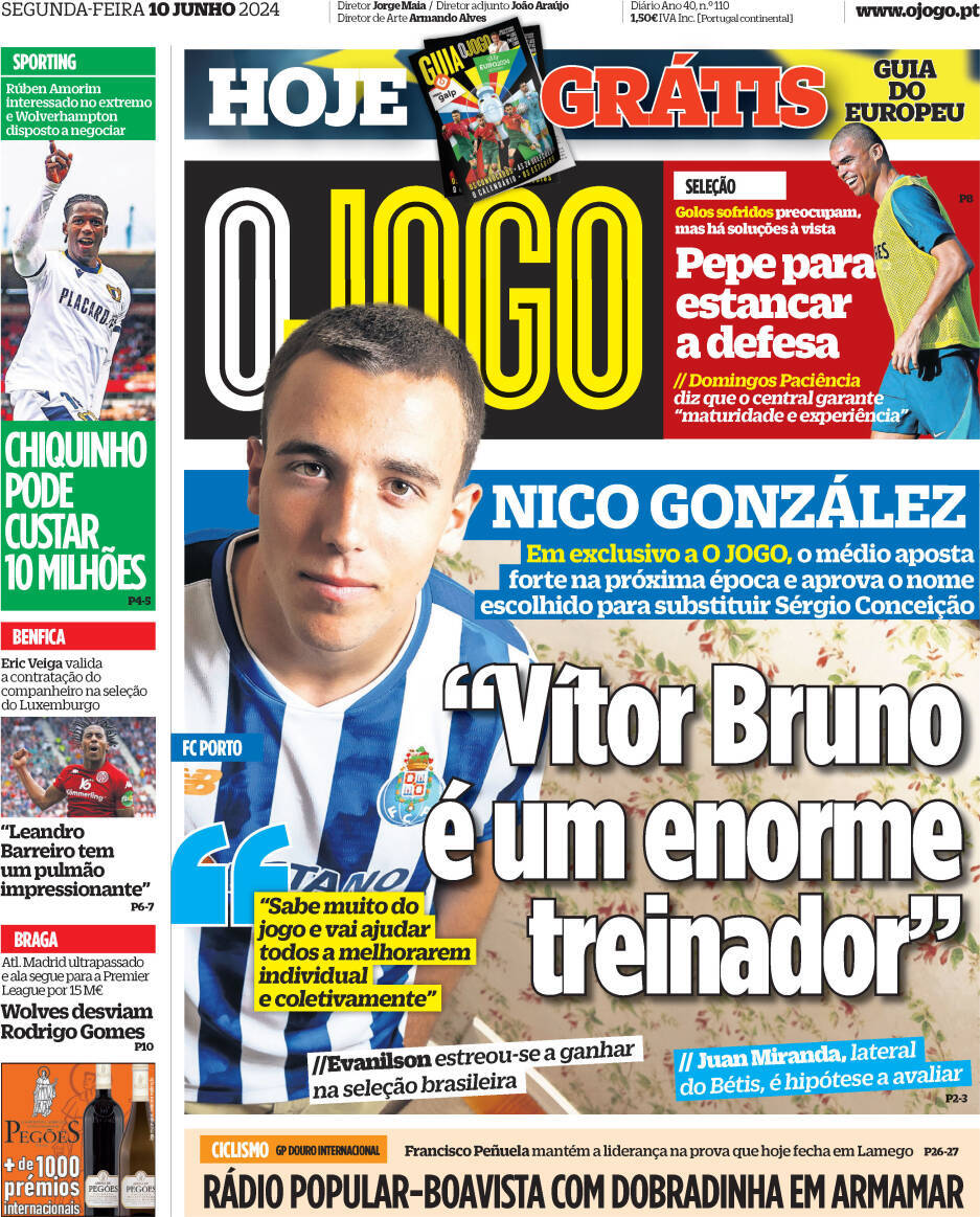 capa Jornal O Jogo