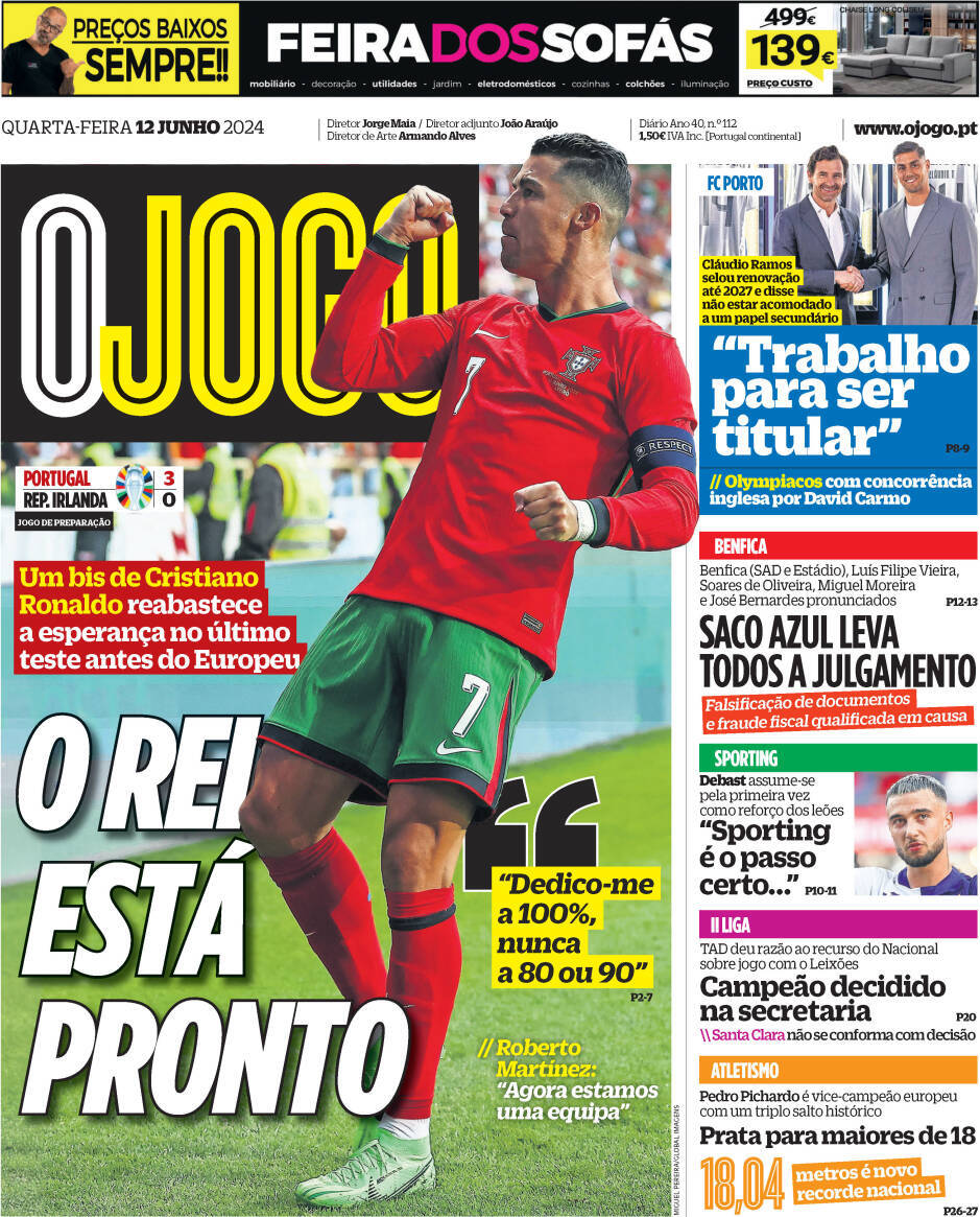 capa Jornal O Jogo