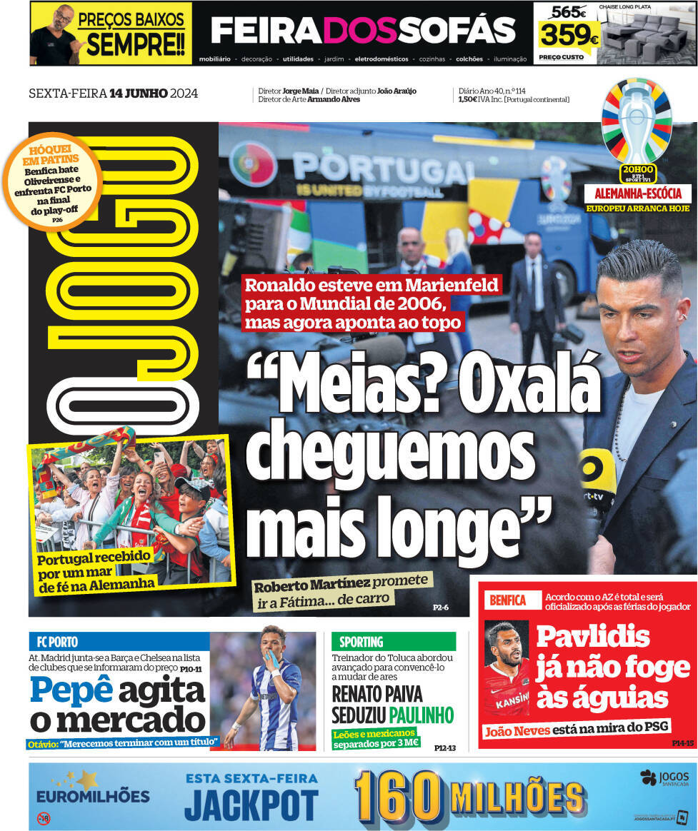 capa Jornal O Jogo