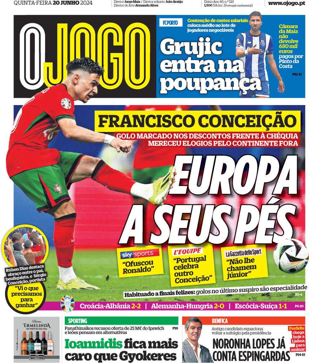 capa Jornal O Jogo