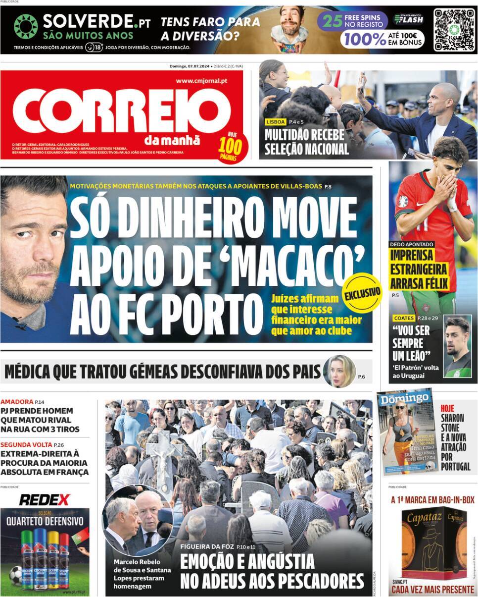 capa Correio da Manhã