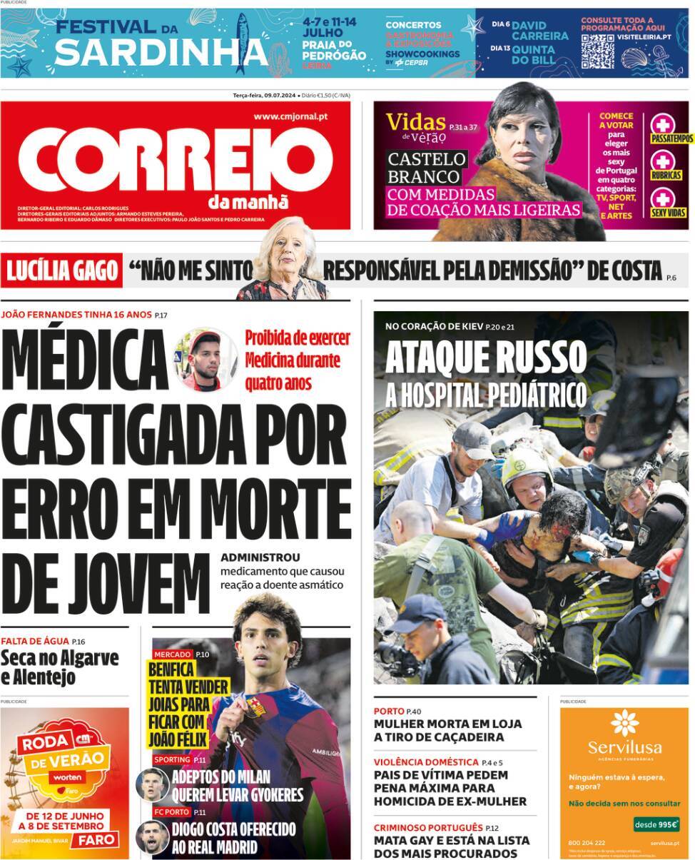 capa Correio da Manhã