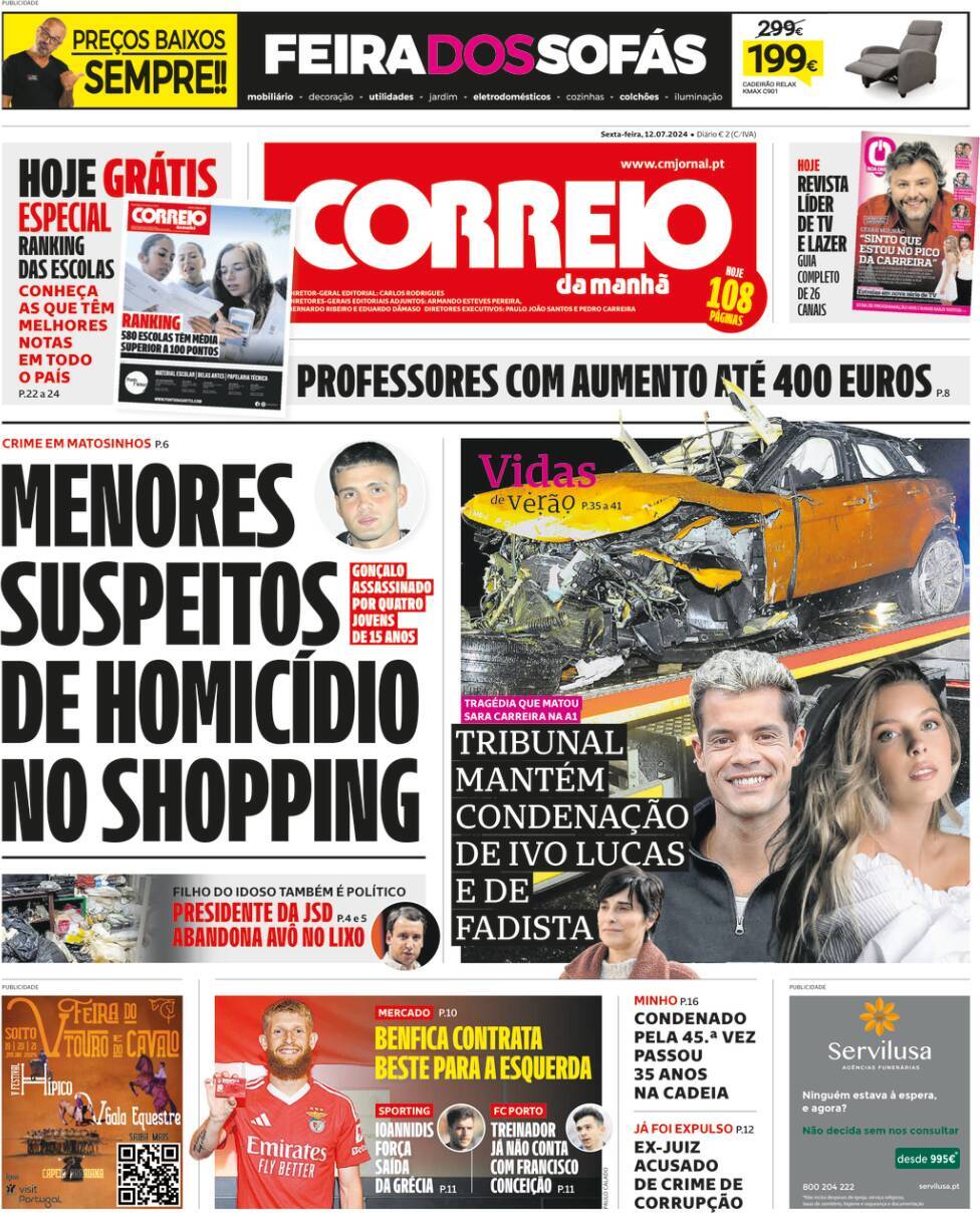 capa Correio da Manhã