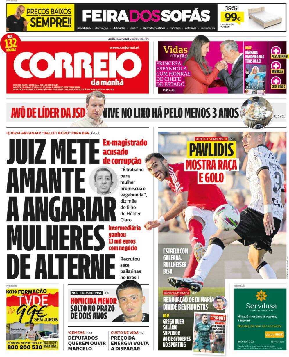 capa Correio da Manhã