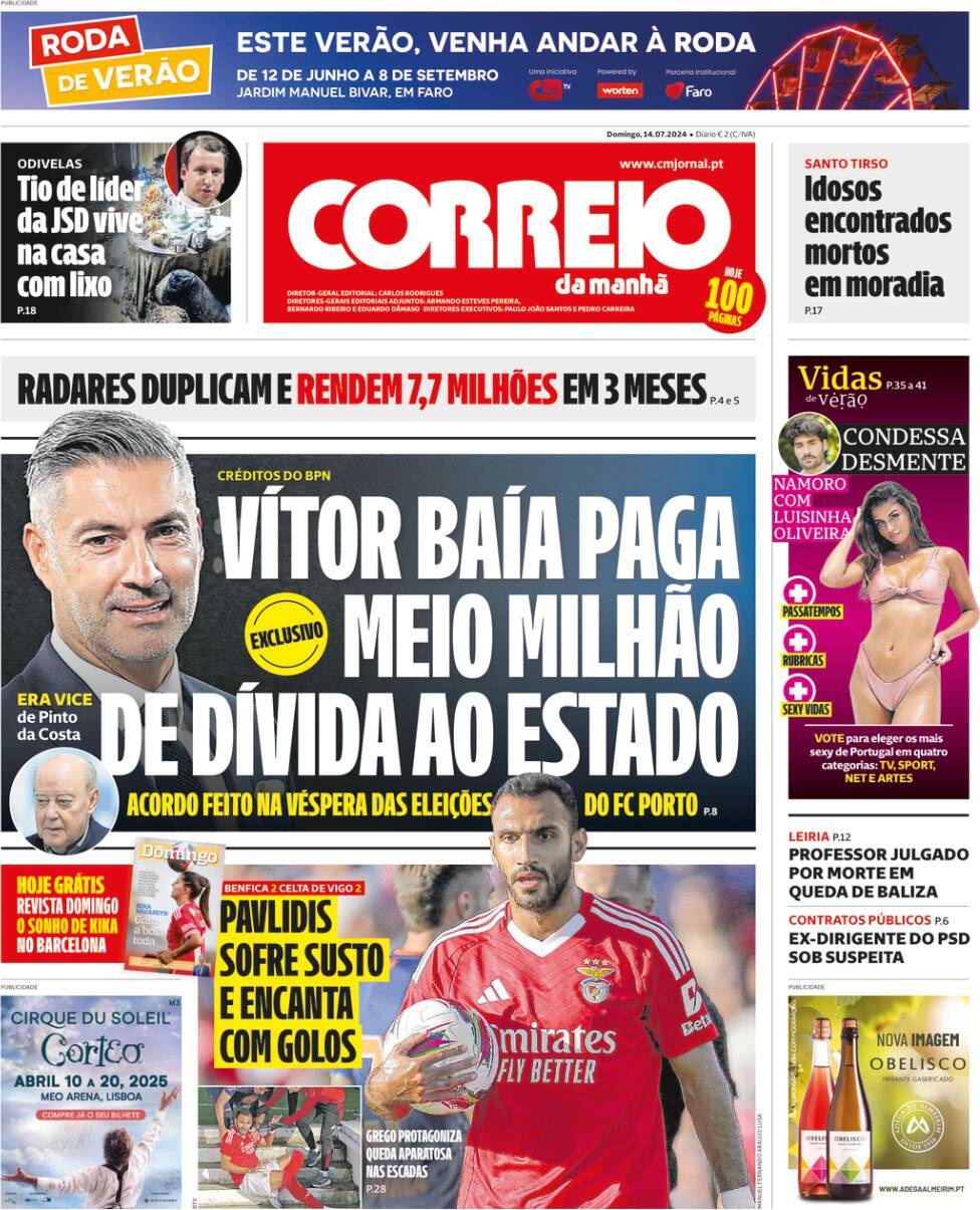 capa Correio da Manhã