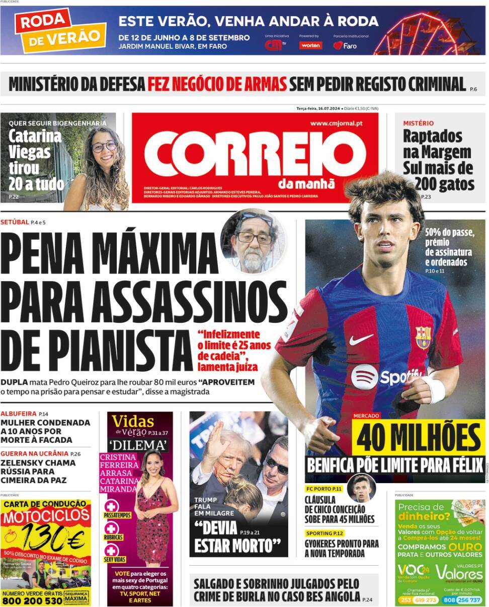 capa Correio da Manhã