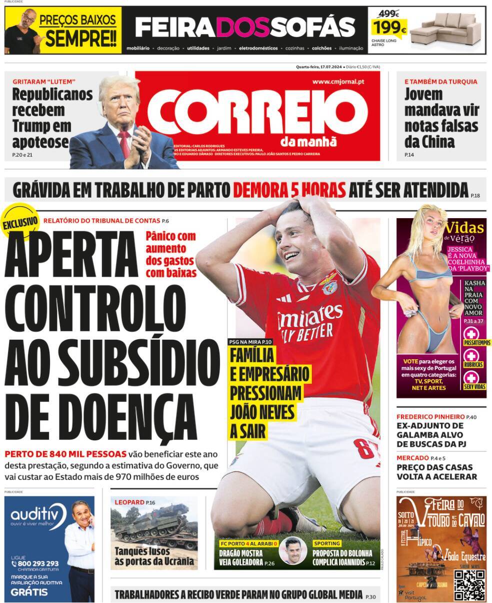 capa Correio da Manhã