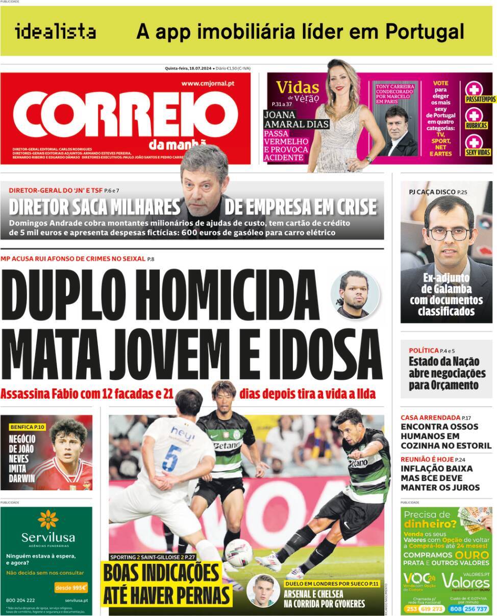 capa Correio da Manhã