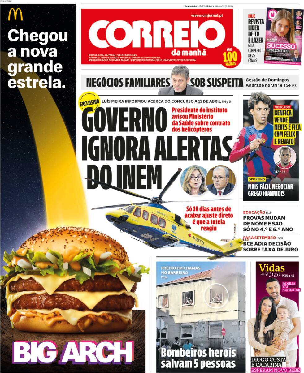 capa Correio da Manhã