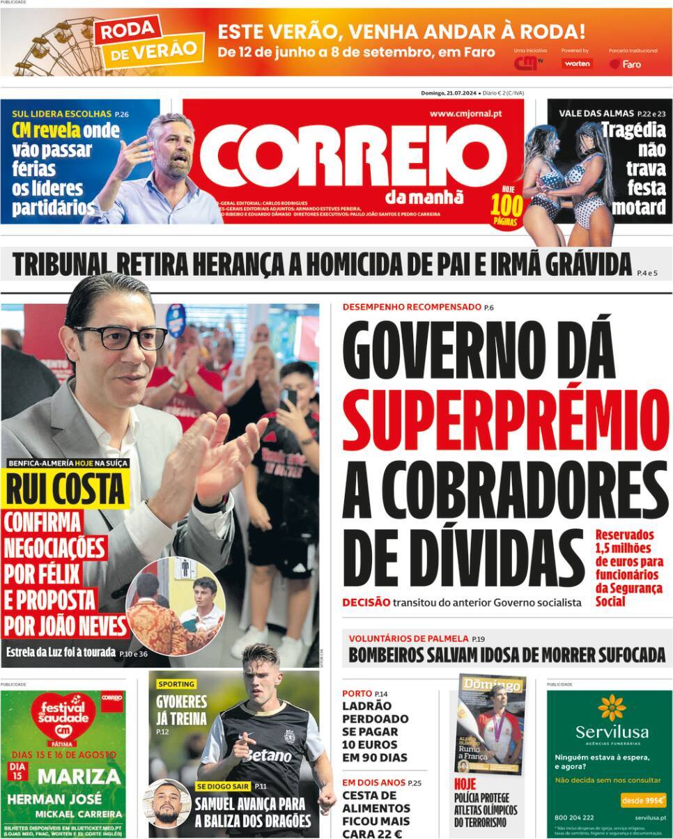 capa Correio da Manhã