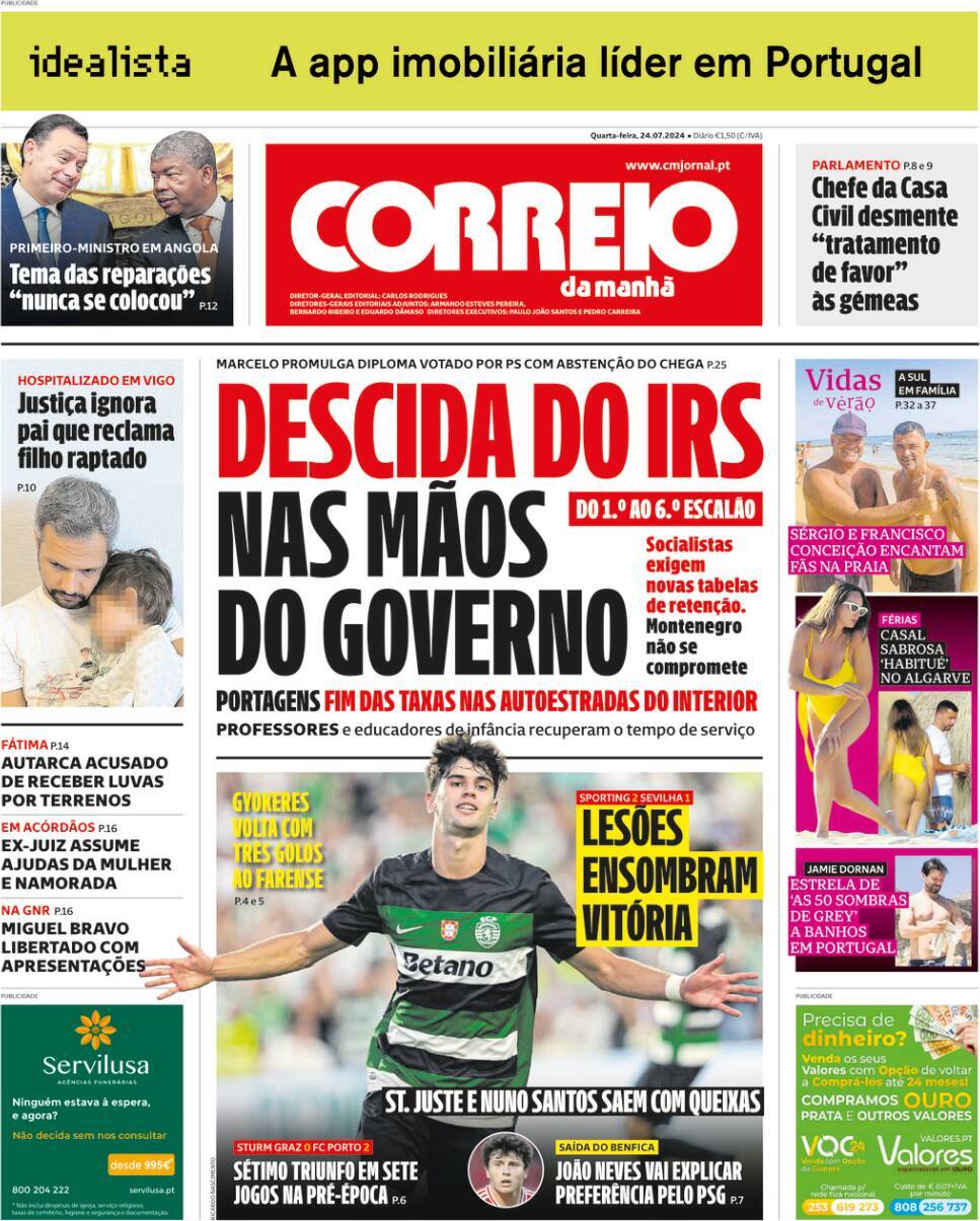 capa Correio da Manhã