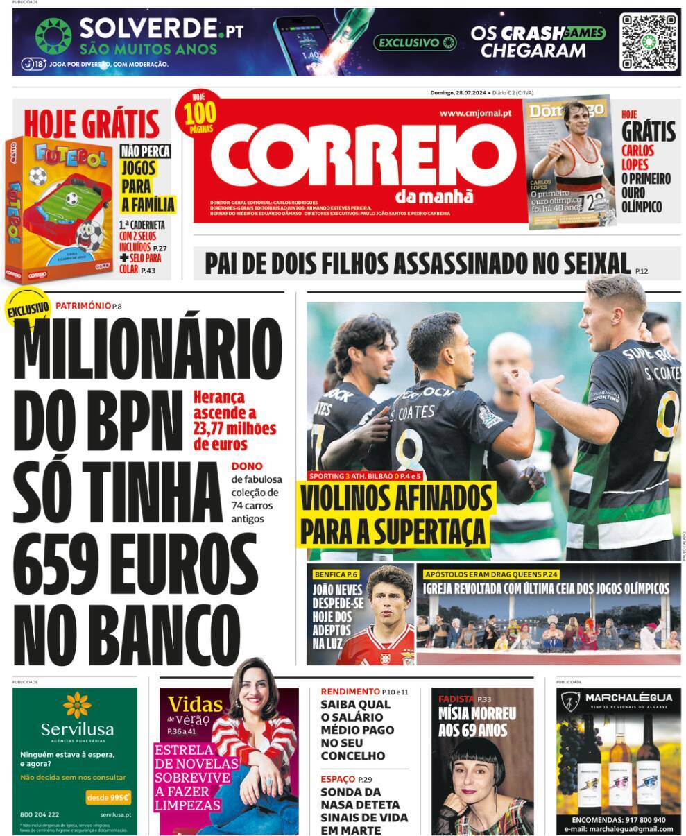 capa Correio da Manhã