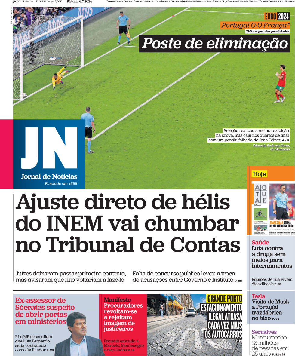 capa Jornal de Notícias