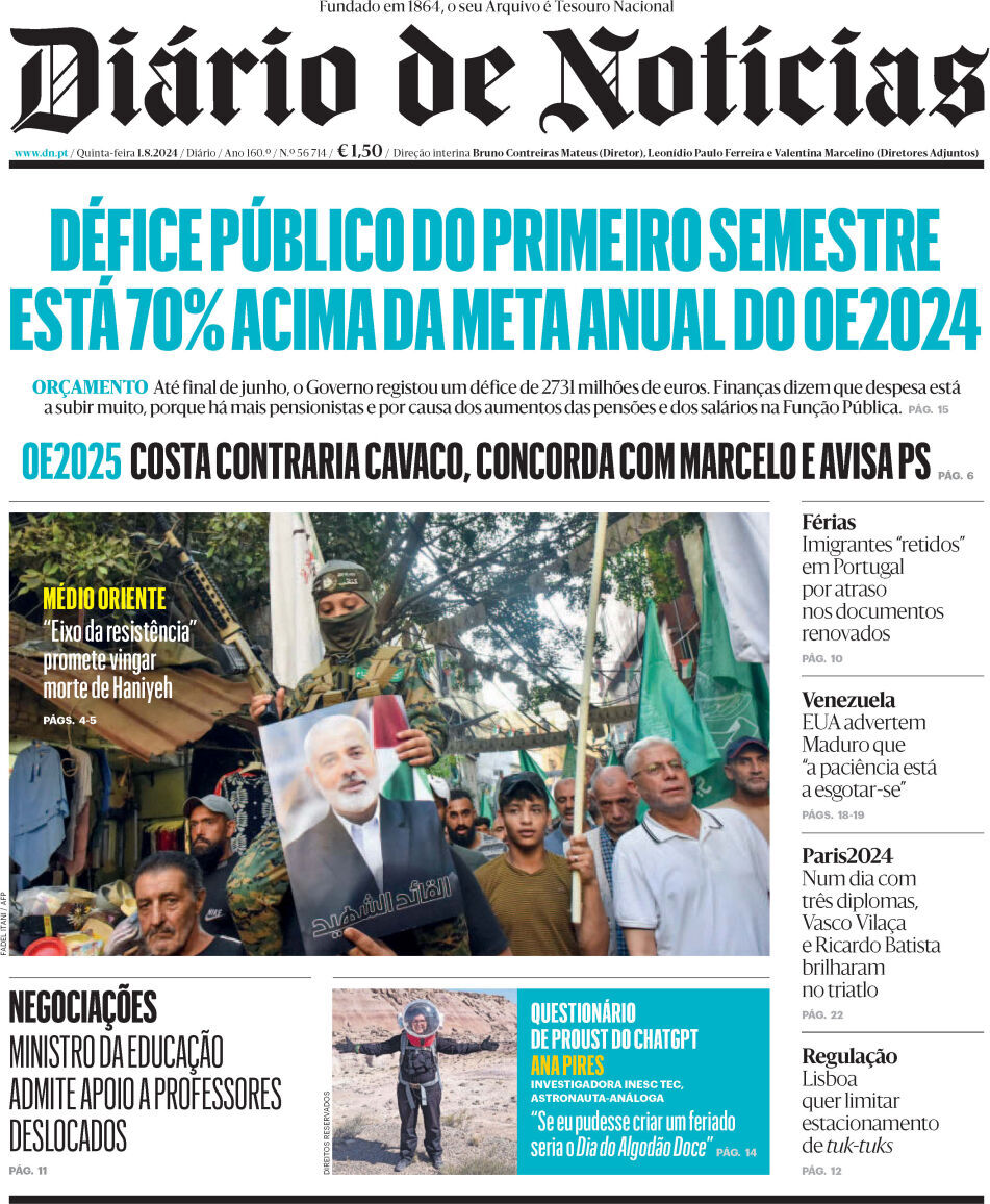 capa Diário de Notícias