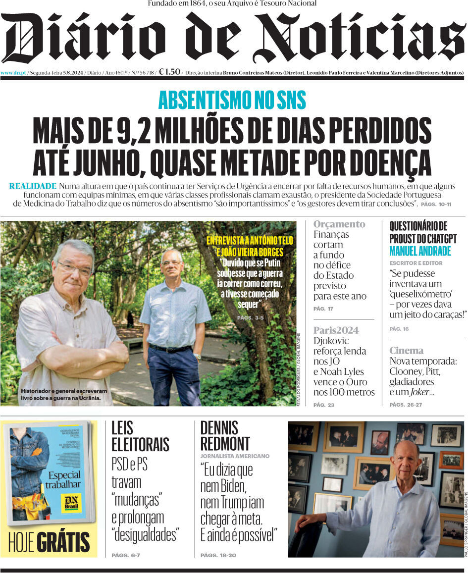 capa Diário de Notícias