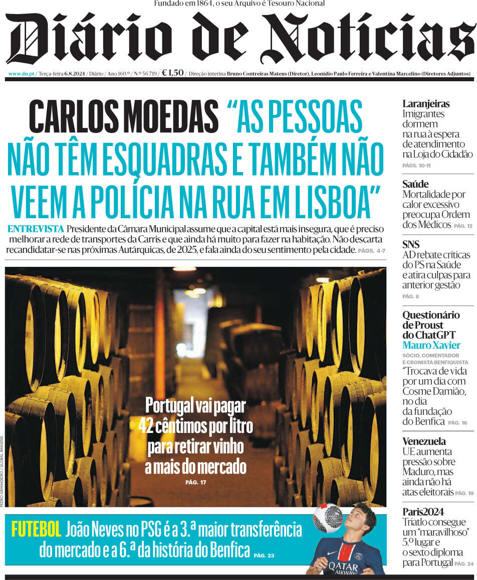 capa Diário de Notícias