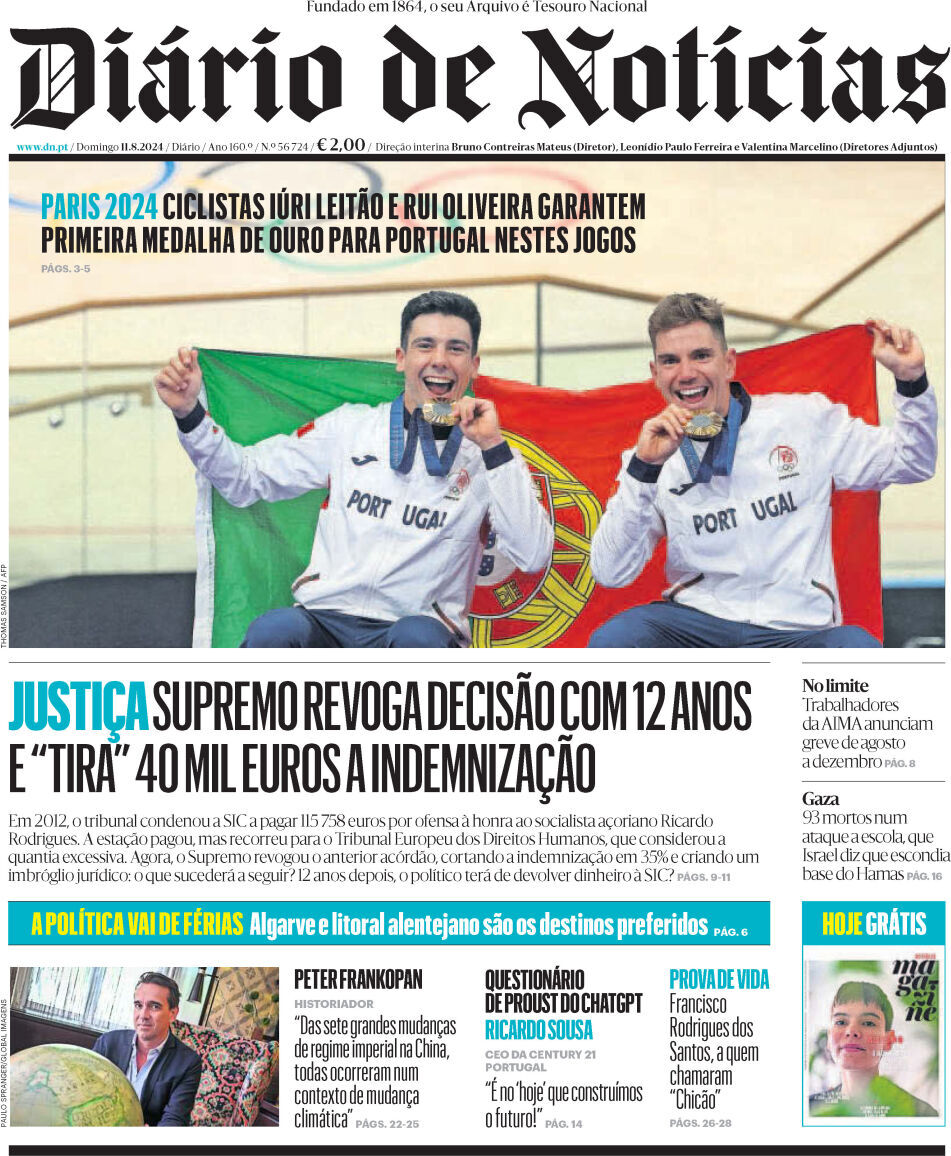 capa Diário de Notícias