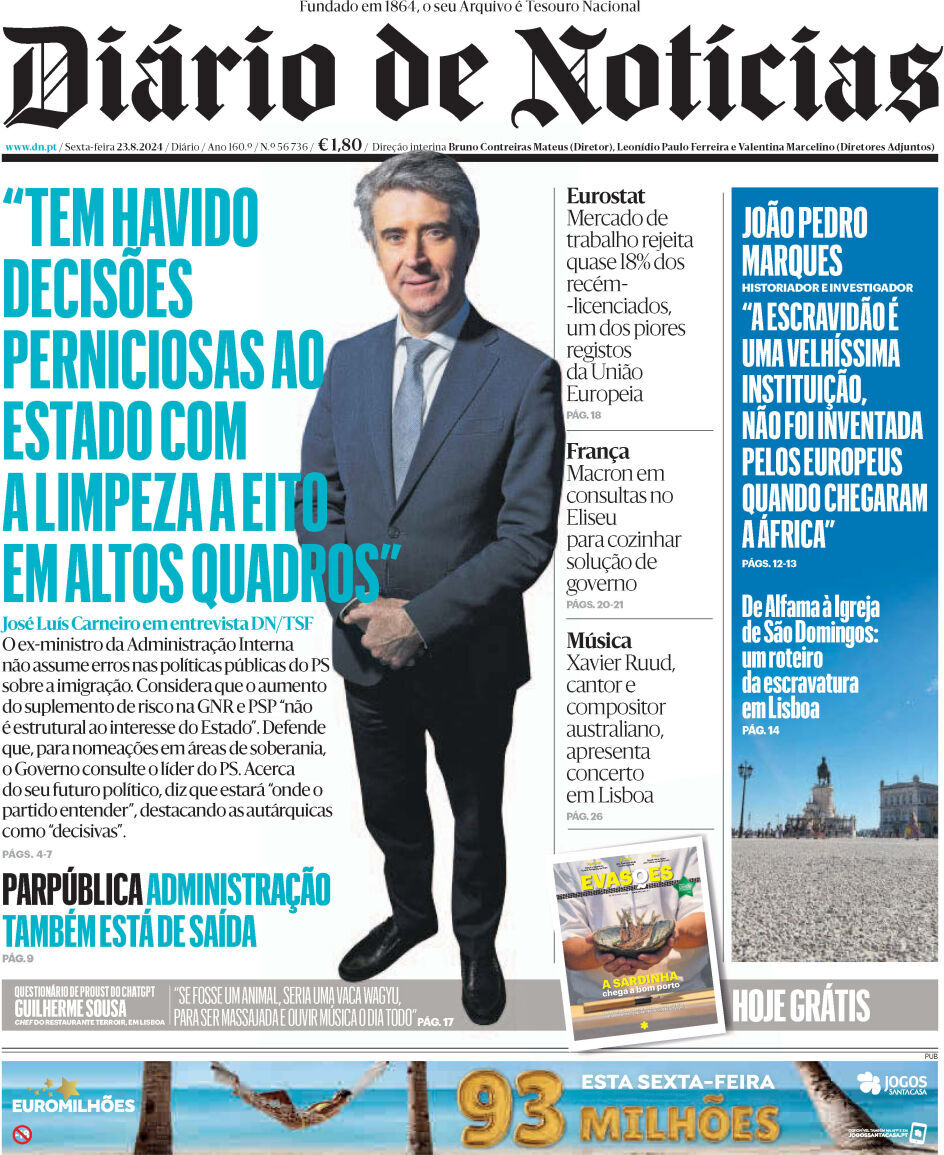 capa Diário de Notícias