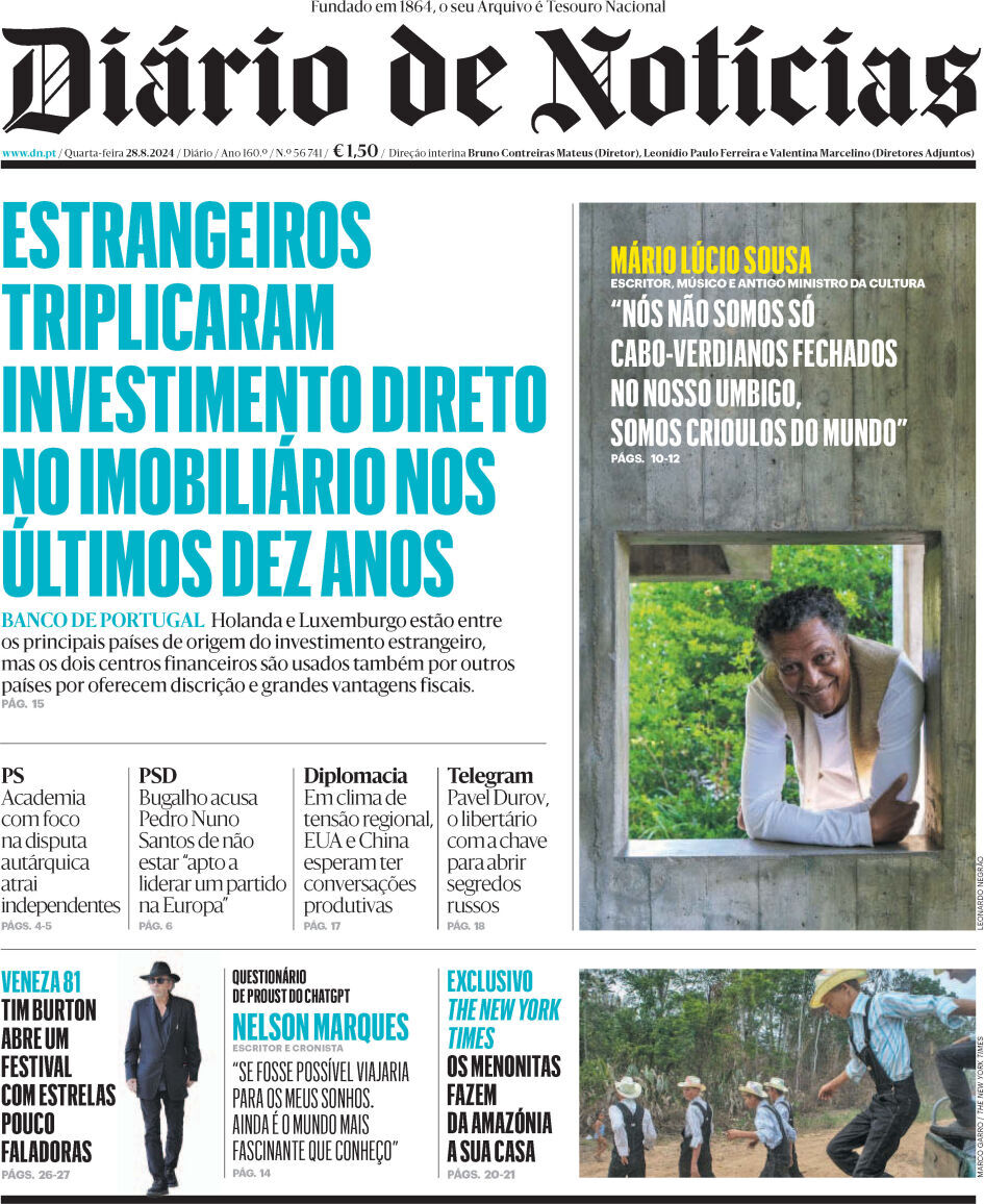 capa Diário de Notícias