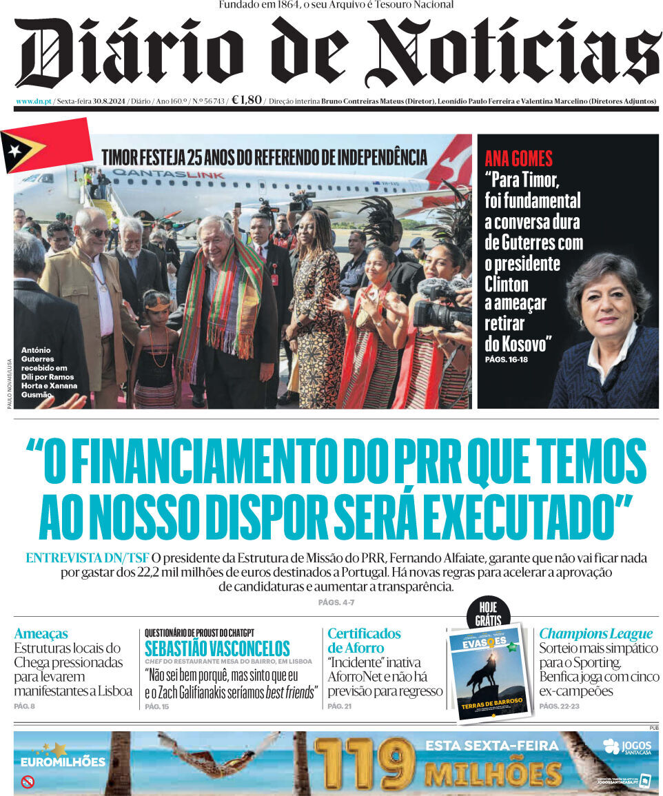 capa Diário de Notícias