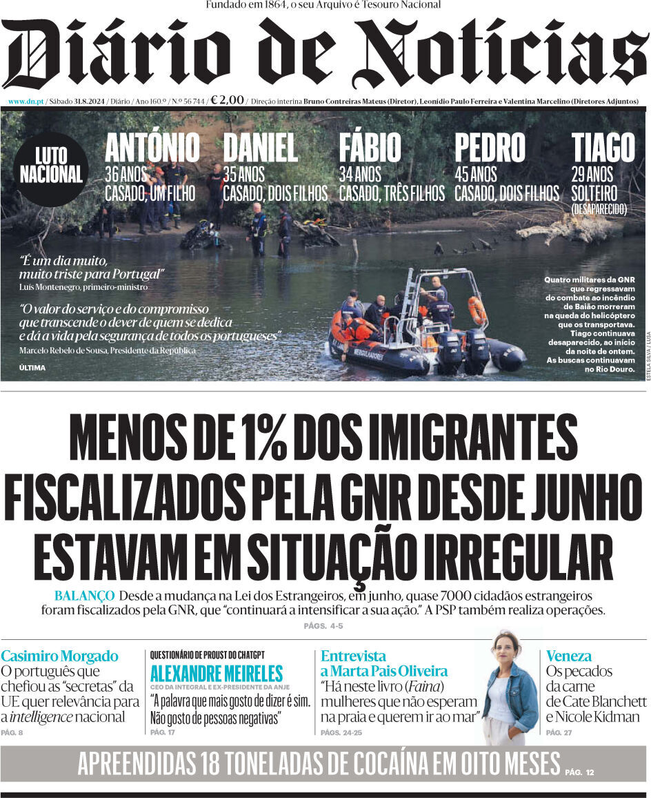 capa Diário de Notícias