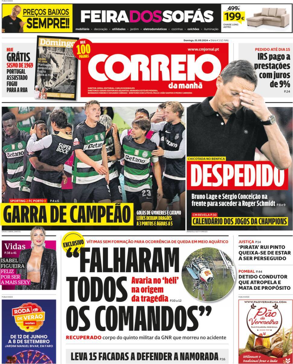 capa Correio da Manhã