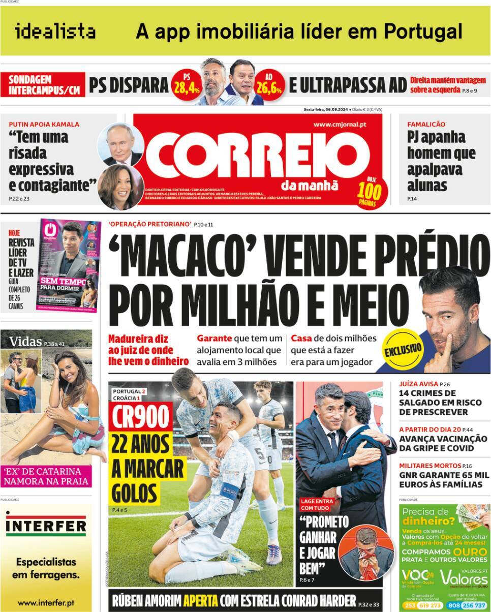 capa Correio da Manhã