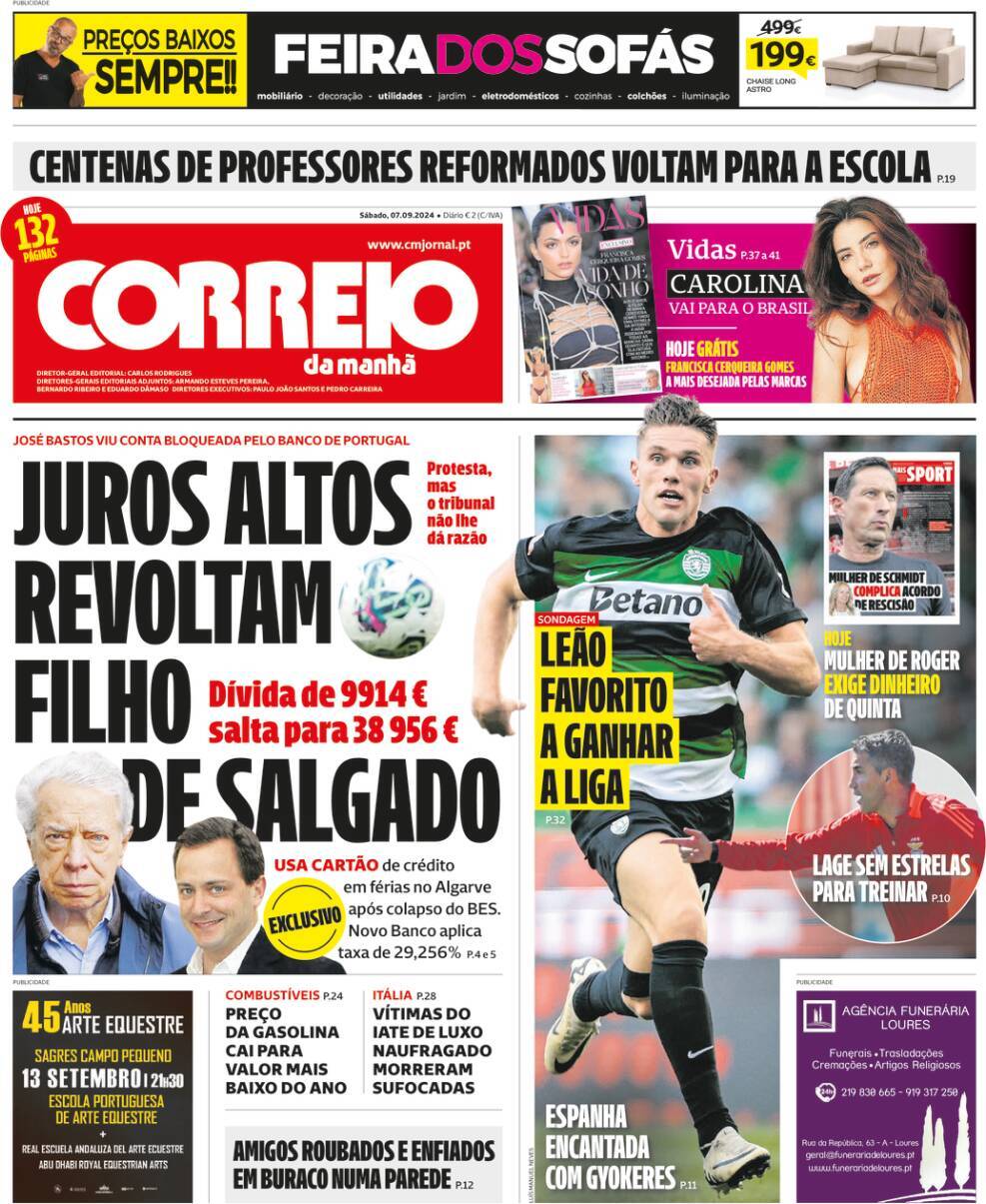 capa Correio da Manhã