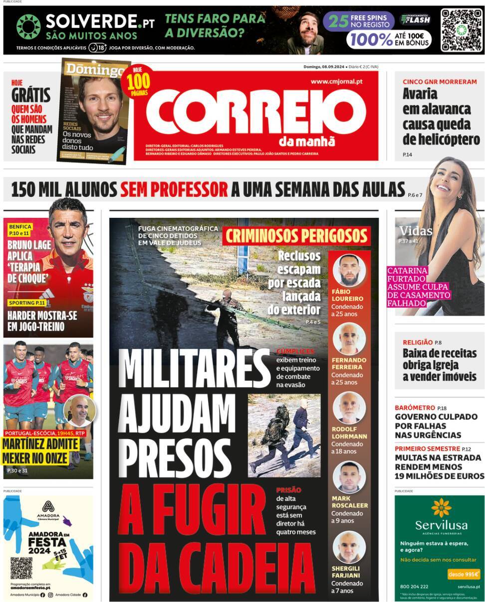 capa Correio da Manhã