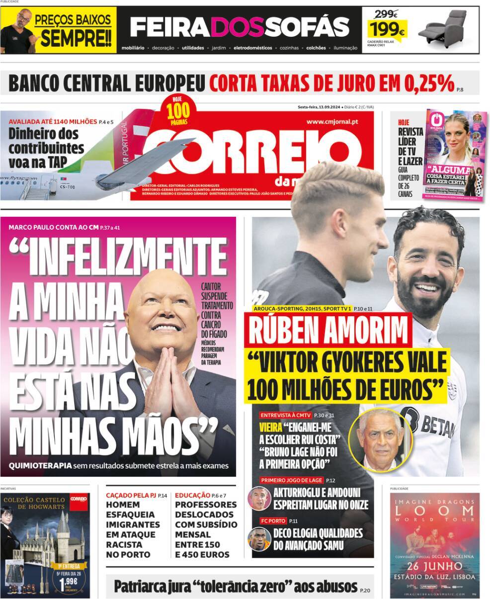 capa Correio da Manhã