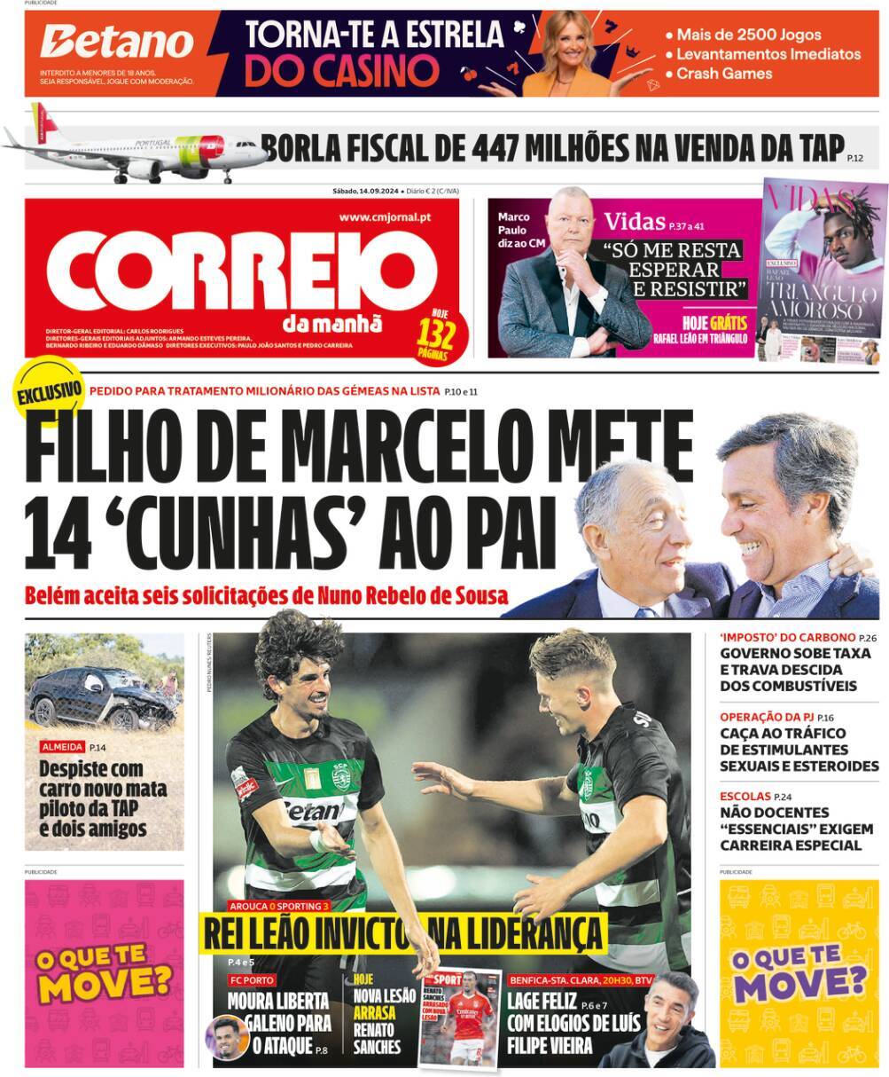 capa Correio da Manhã