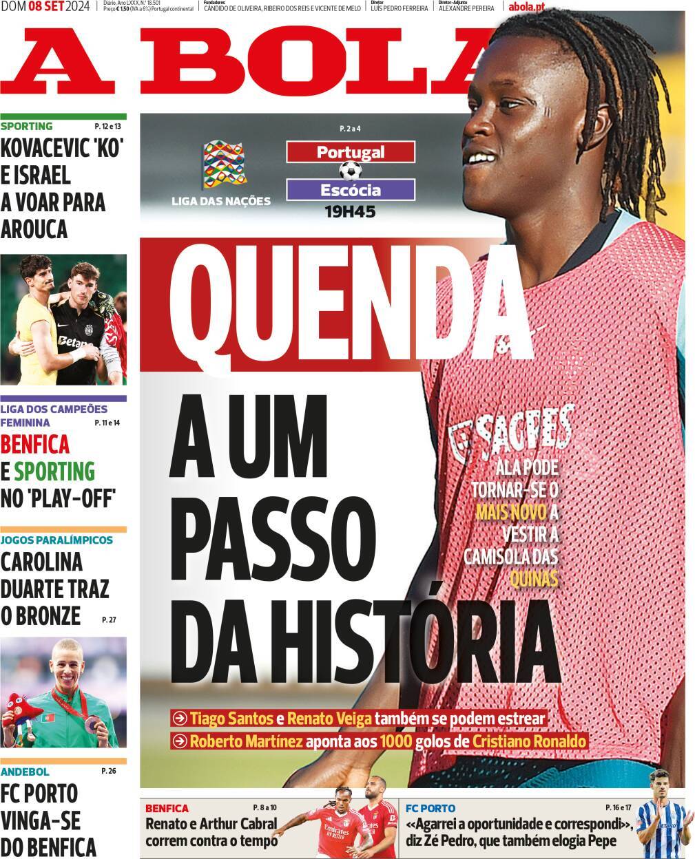 capa Jornal A Bola