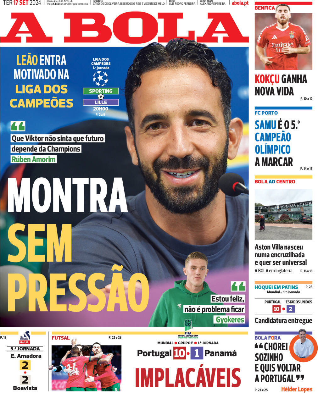 capa Jornal A Bola