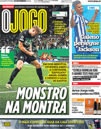 capa Jornal O Jogo