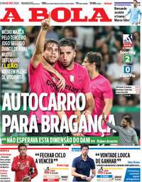 capa Jornal A Bola